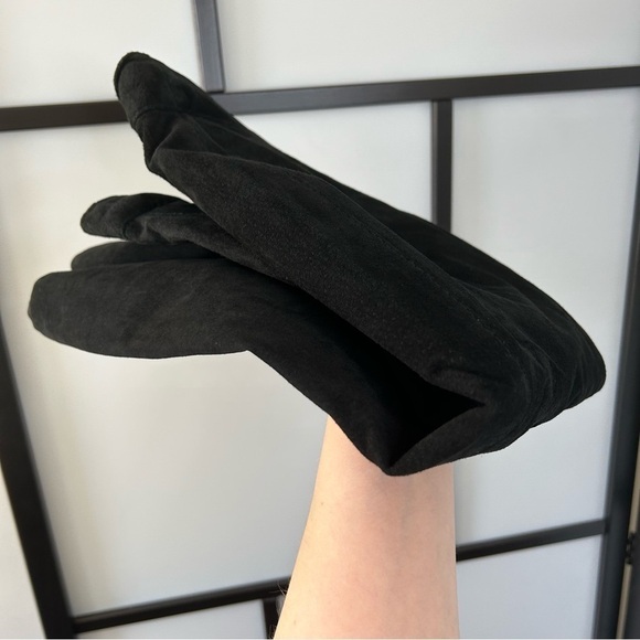 [XS/S] Vintage 100% Real Suede Black Midi Length Pencil Skirt Stunning - Picture 9 of 16